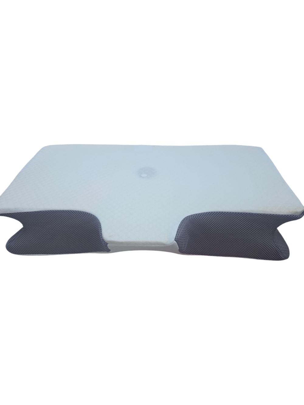 NwOt Memory Foam Contour Tablet Support Pillow White and Gray Headaches Snoring